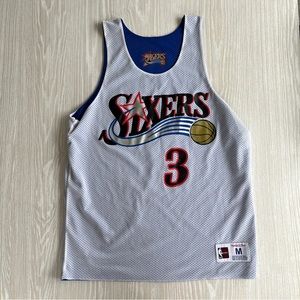 Allstar #3 Iverson Mitchell & Ness White Blue 76ers Jersey M / 4.99 SHIPPING
